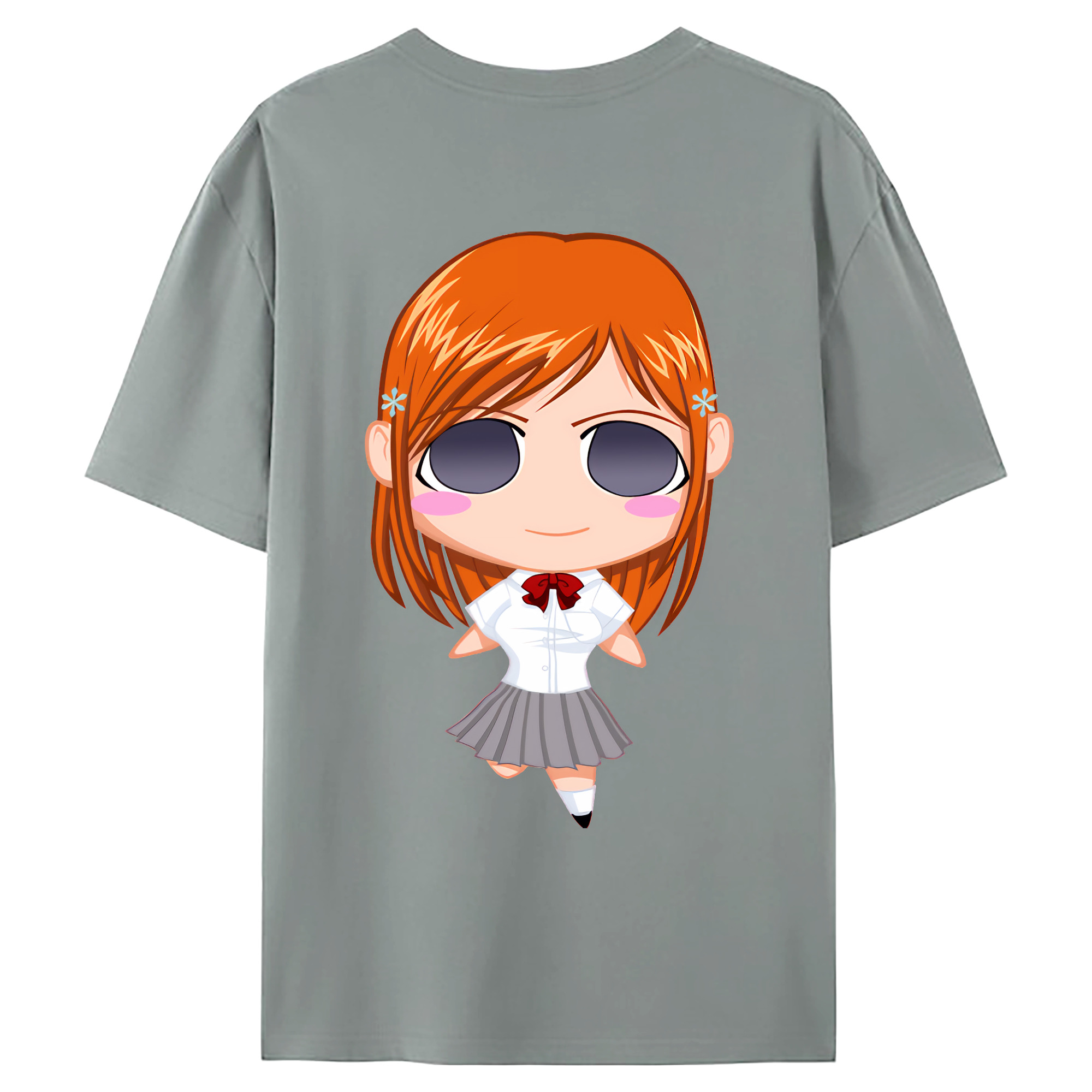 （画像用） ブリーチ 井上織姫（いのうえおりひめ） BLEACH Inoue Orihime 綿100％ メンズ半袖Tシャツ（バックプリント） 通気性